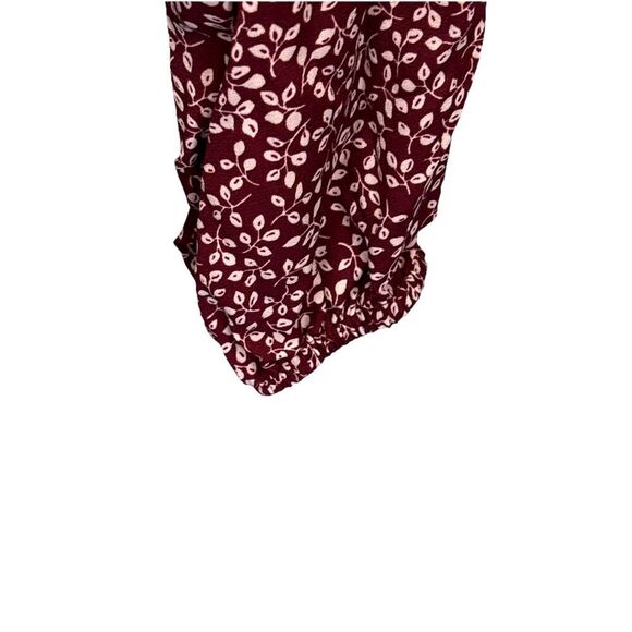 Draper James RSVP Floral Dress Burgundy Wrap Smocked Waist Midi XXL Plus Size - Picture 6 of 10